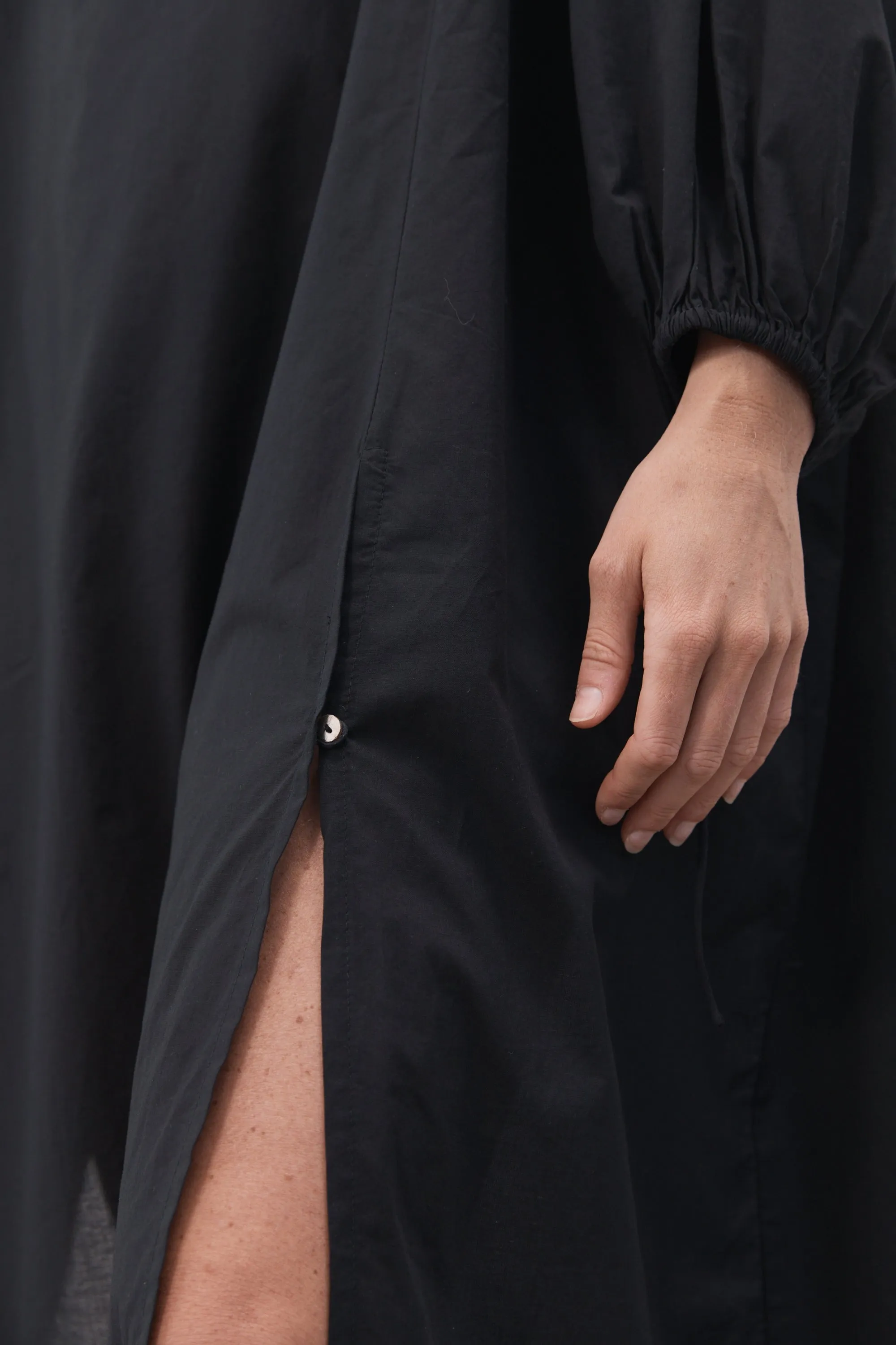 Verona Organic Cotton Maxi Dress Black