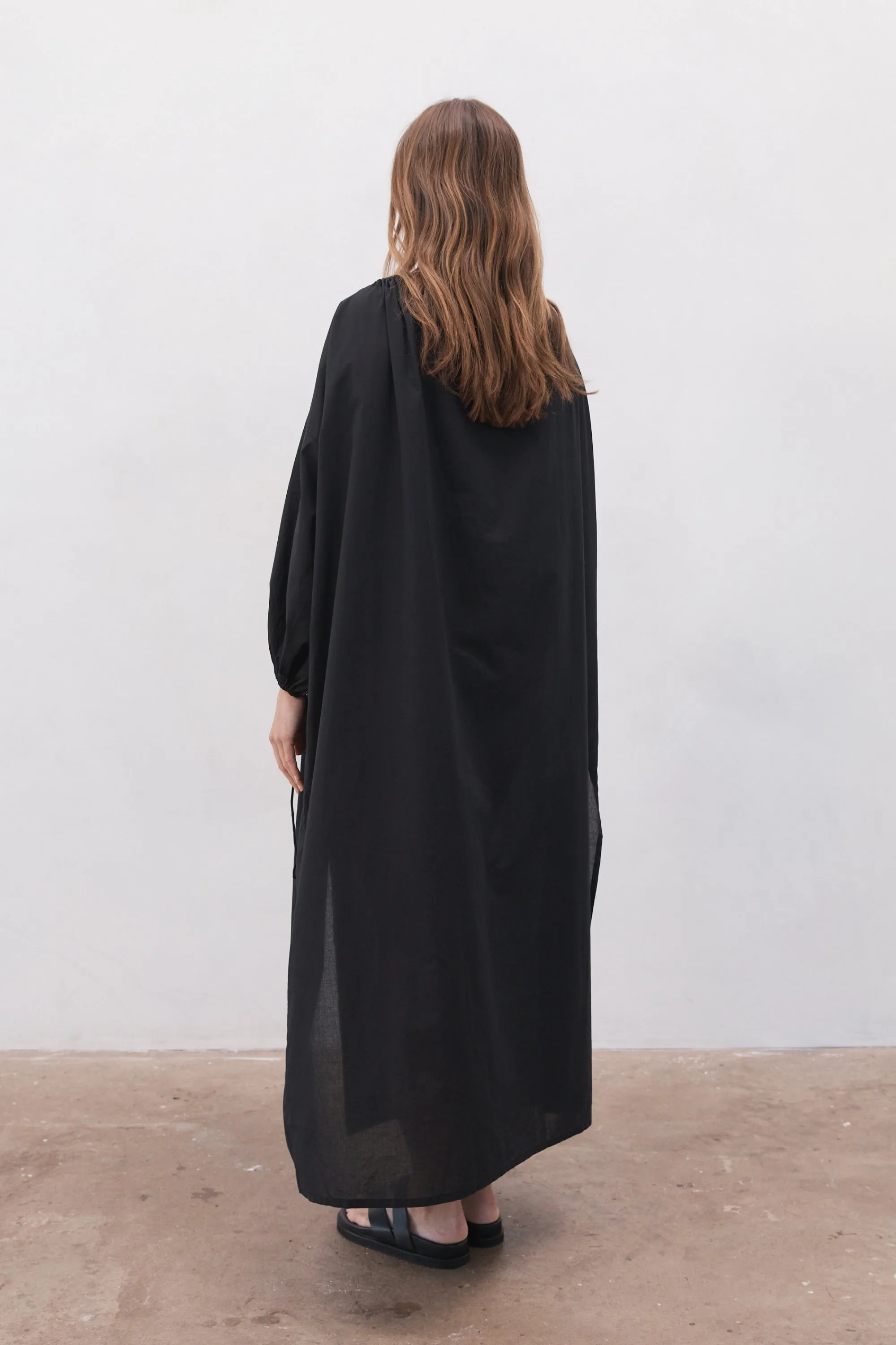 Verona Organic Cotton Maxi Dress Black