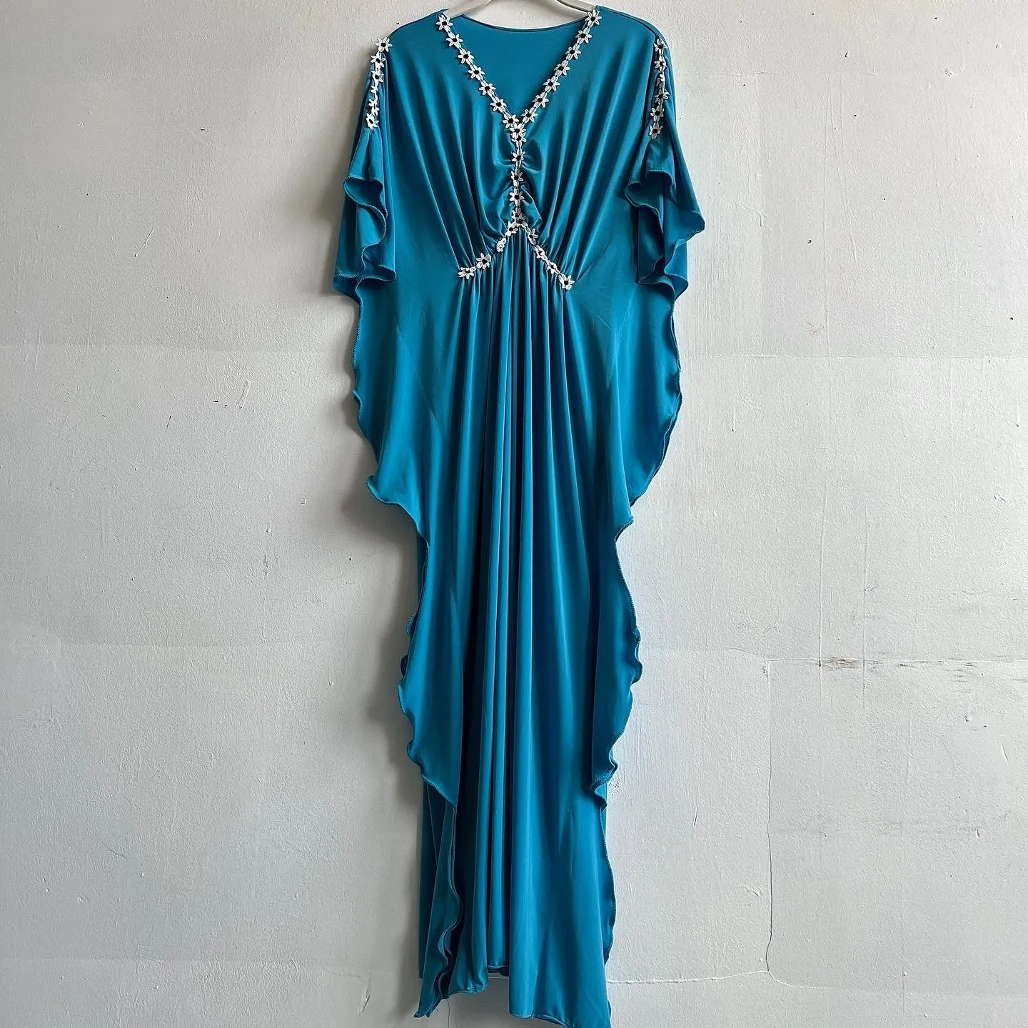 Vintage flower child caftan dress - M/L