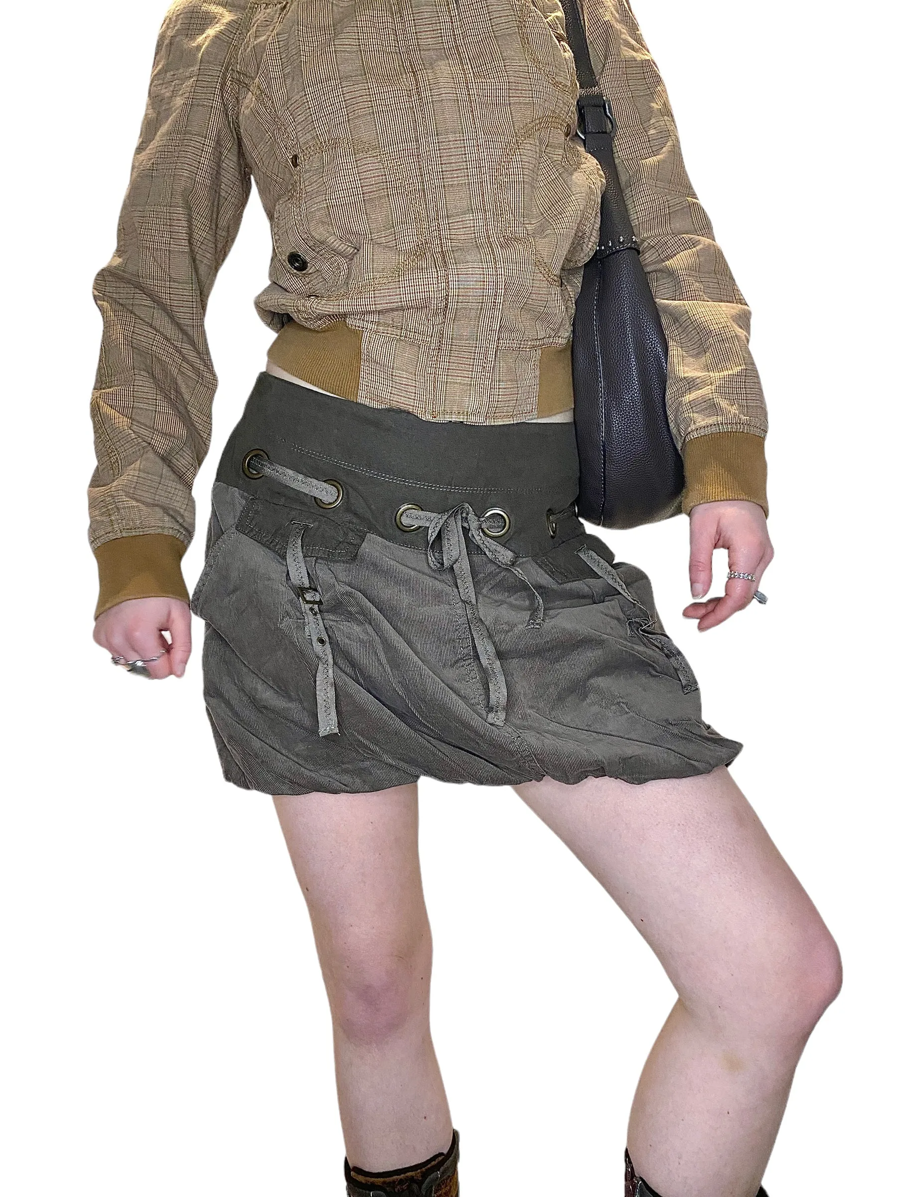 Vintage French Parisian Parachute Mini Skirt (S/M)