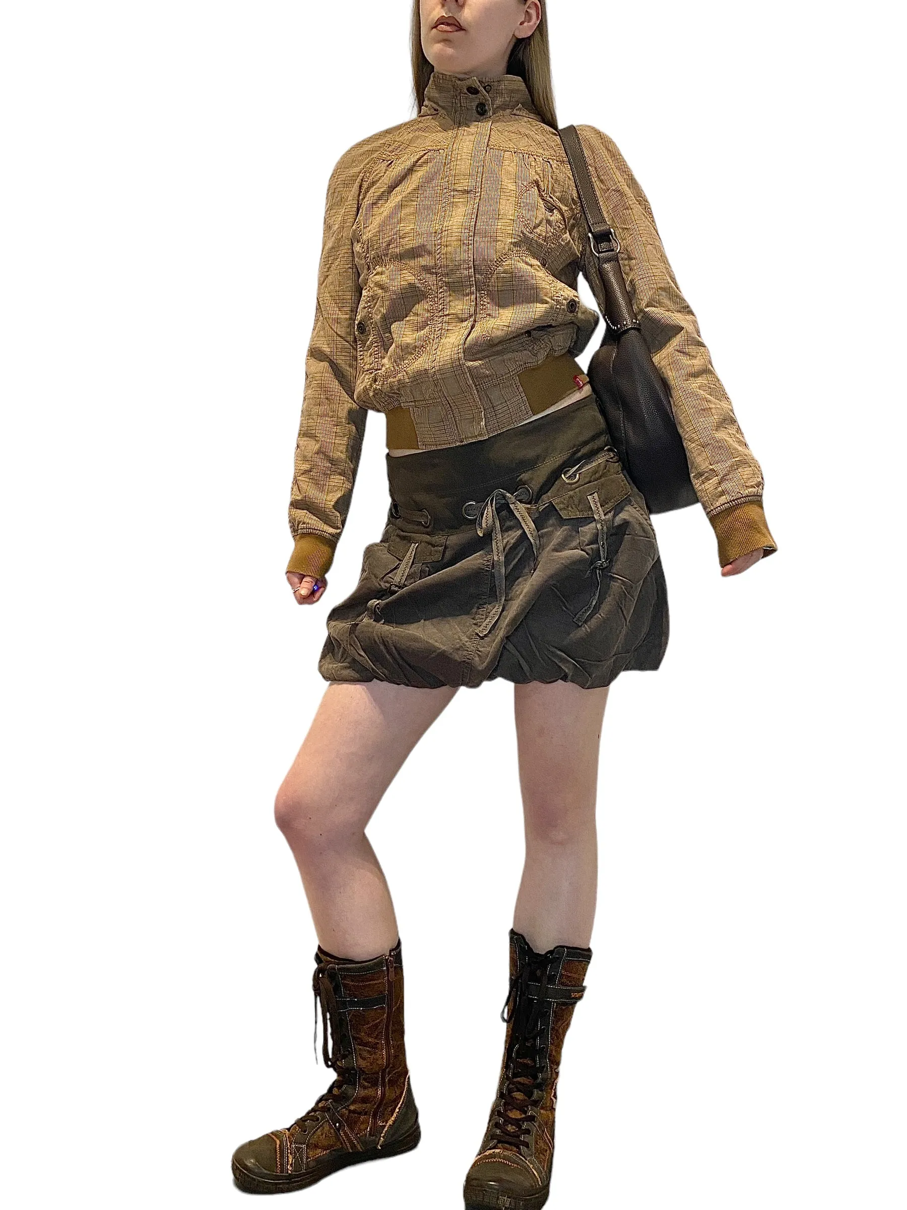 Vintage French Parisian Parachute Mini Skirt (S/M)