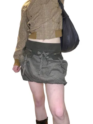 Vintage French Parisian Parachute Mini Skirt (S/M)