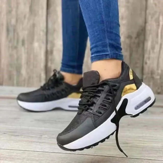 Women's Breathable Lace-Up Casual Sneakers