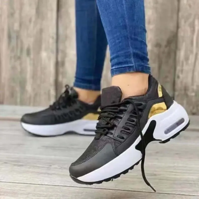 Women's Breathable Lace-Up Casual Sneakers