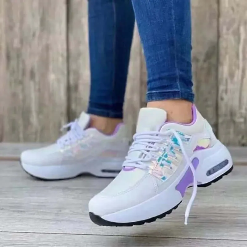 Women's Breathable Lace-Up Casual Sneakers