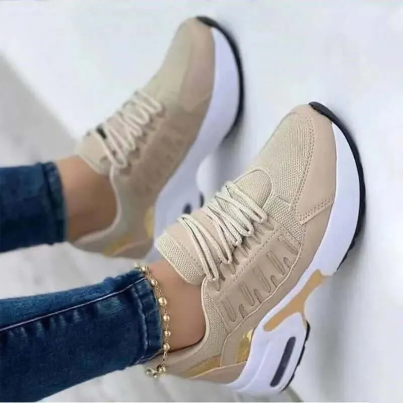 Women's Breathable Lace-Up Casual Sneakers