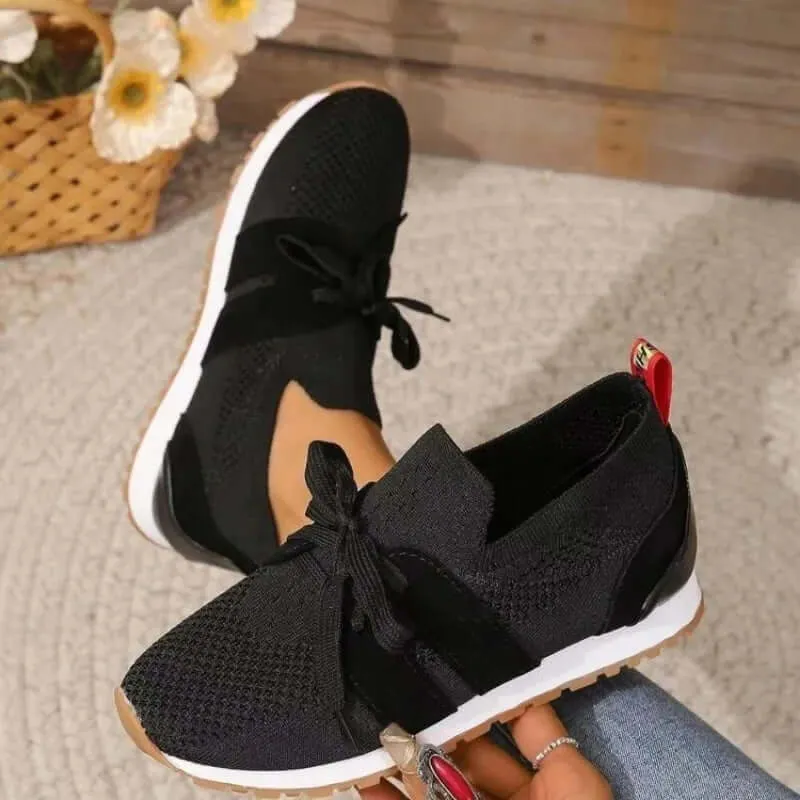 Women's Breathable Mesh Lace-Up Walking Shoes