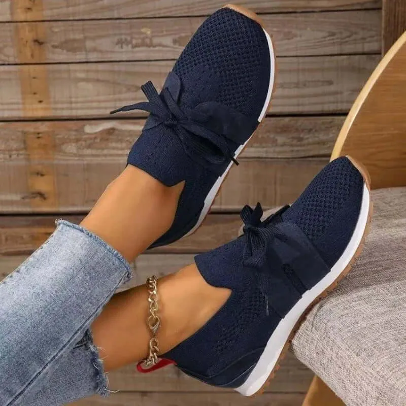 Women's Breathable Mesh Lace-Up Walking Shoes
