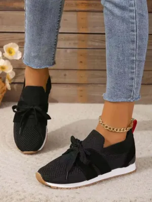Women's Breathable Mesh Lace-Up Walking Shoes