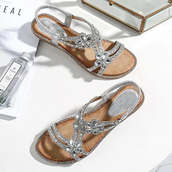 Women's Rhinestone Open Toe Beach Sandals 93362225C