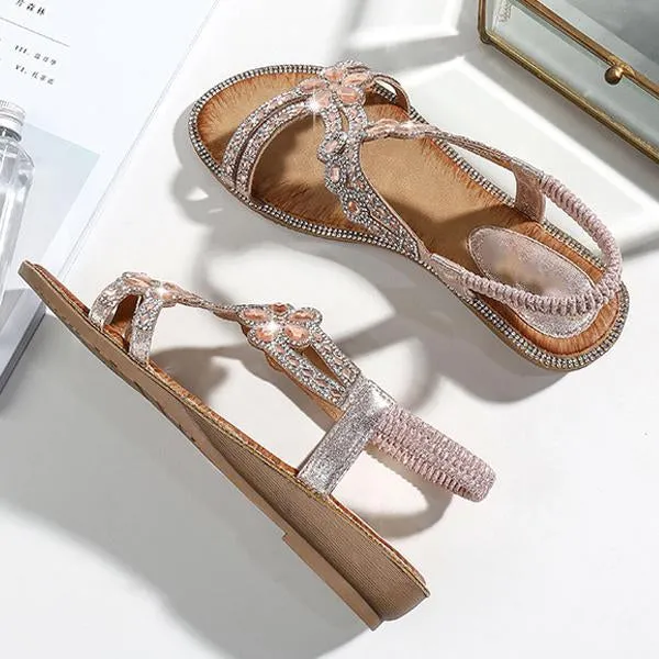 Women's Rhinestone Open Toe Beach Sandals 93362225C
