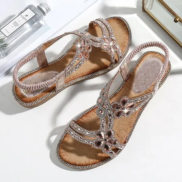 Women's Rhinestone Open Toe Beach Sandals 93362225C