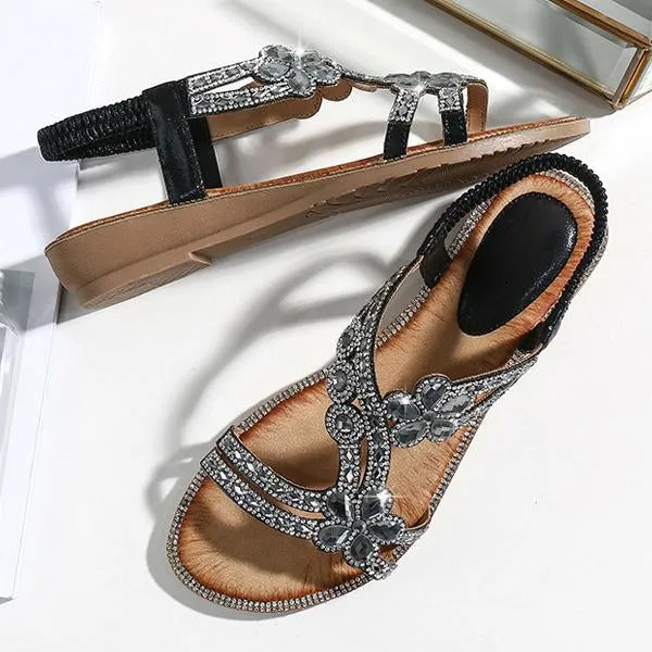 Women's Rhinestone Open Toe Beach Sandals 93362225C