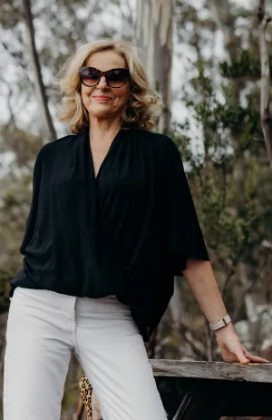 Wrap Over Poncho Top